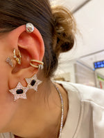 Load image into Gallery viewer, Mavi Taşlı Yıldız Küpe