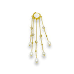 Load image into Gallery viewer, İncili Zincir Küpe