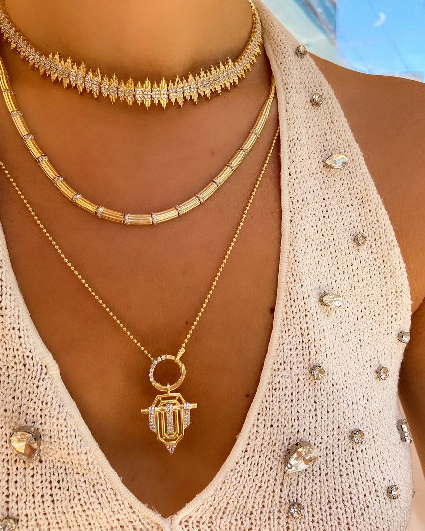 Yassı Taşlı Kolye