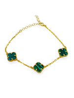 Load image into Gallery viewer, 3 Lü Yeşil Yonca Bileklik