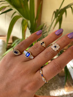 Load image into Gallery viewer, Mavi Kare Taşlı Yüzük