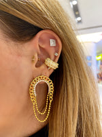 Load image into Gallery viewer, Gold Chain Küpe