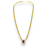 Load image into Gallery viewer, Pembe Taşlı İtalyan Kolye