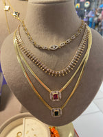 Load image into Gallery viewer, Pembe Taşlı İtalyan Kolye