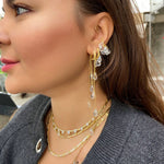 Load image into Gallery viewer, Kristal Taşlı Sallantılı Küpe