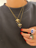 Load image into Gallery viewer, Mavi Taşlı Göz Kolye