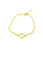 Load image into Gallery viewer, Tekli Yonca Bileklik Beyaz