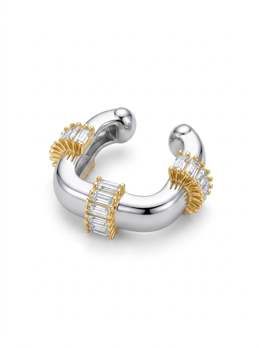 Çift Renk Baget Taşlı Kıkırdak