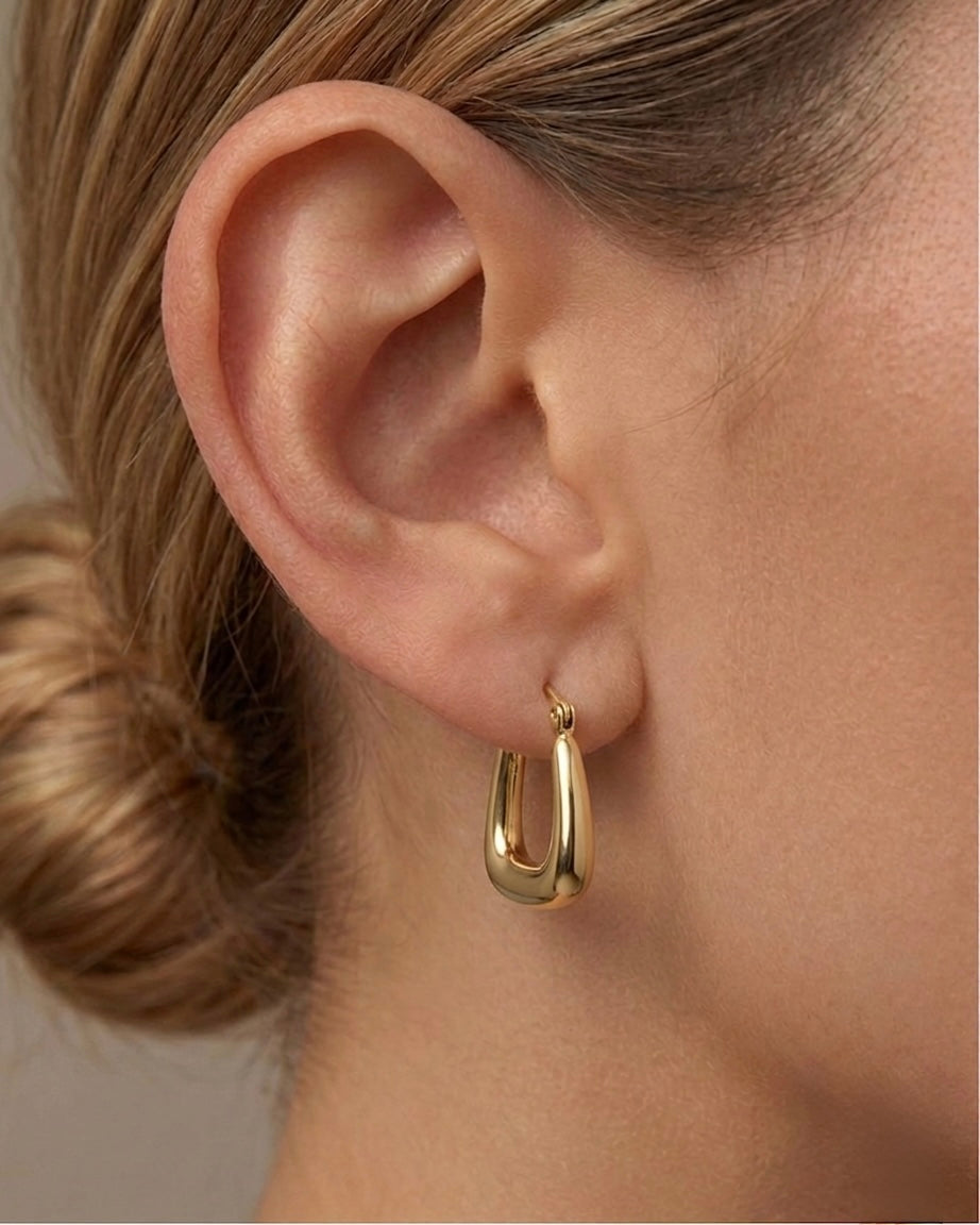 Kare Gold Küpe