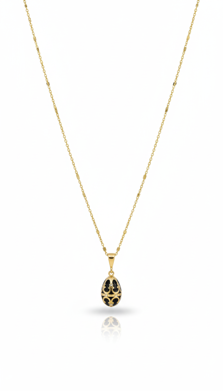 Sİyah Mineli Şans Kolye