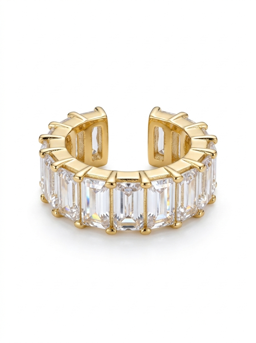 Full Baget Taşlı Kıkırdak Küpe