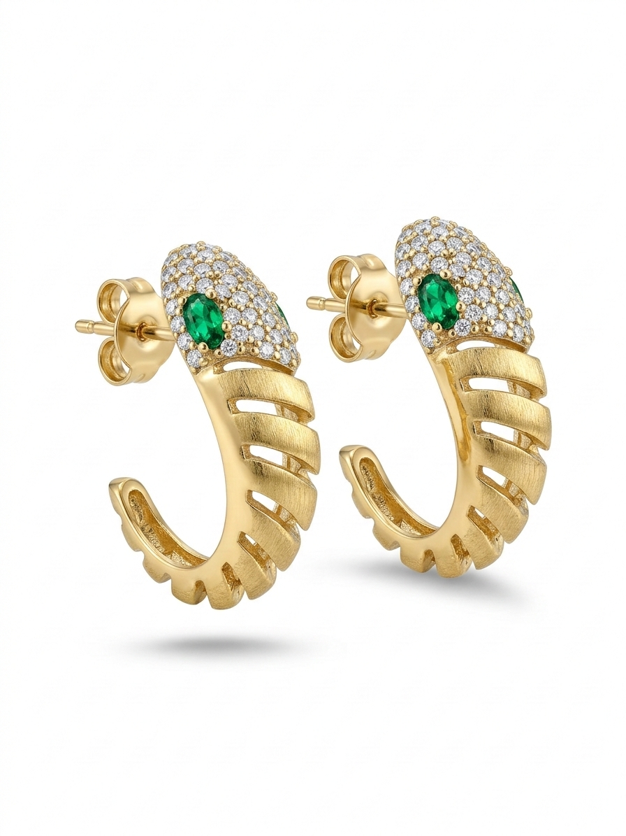 Balık Yeşil Taş Küpe