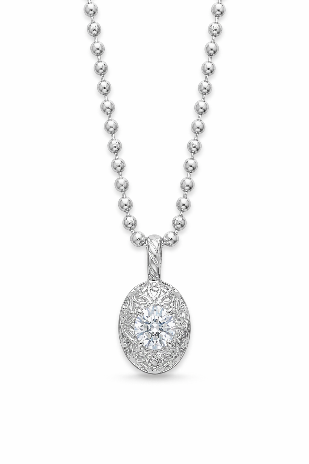 Taşlı Silver Kolye