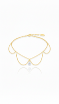 Damla Taşlı Zincir Choker Kolye