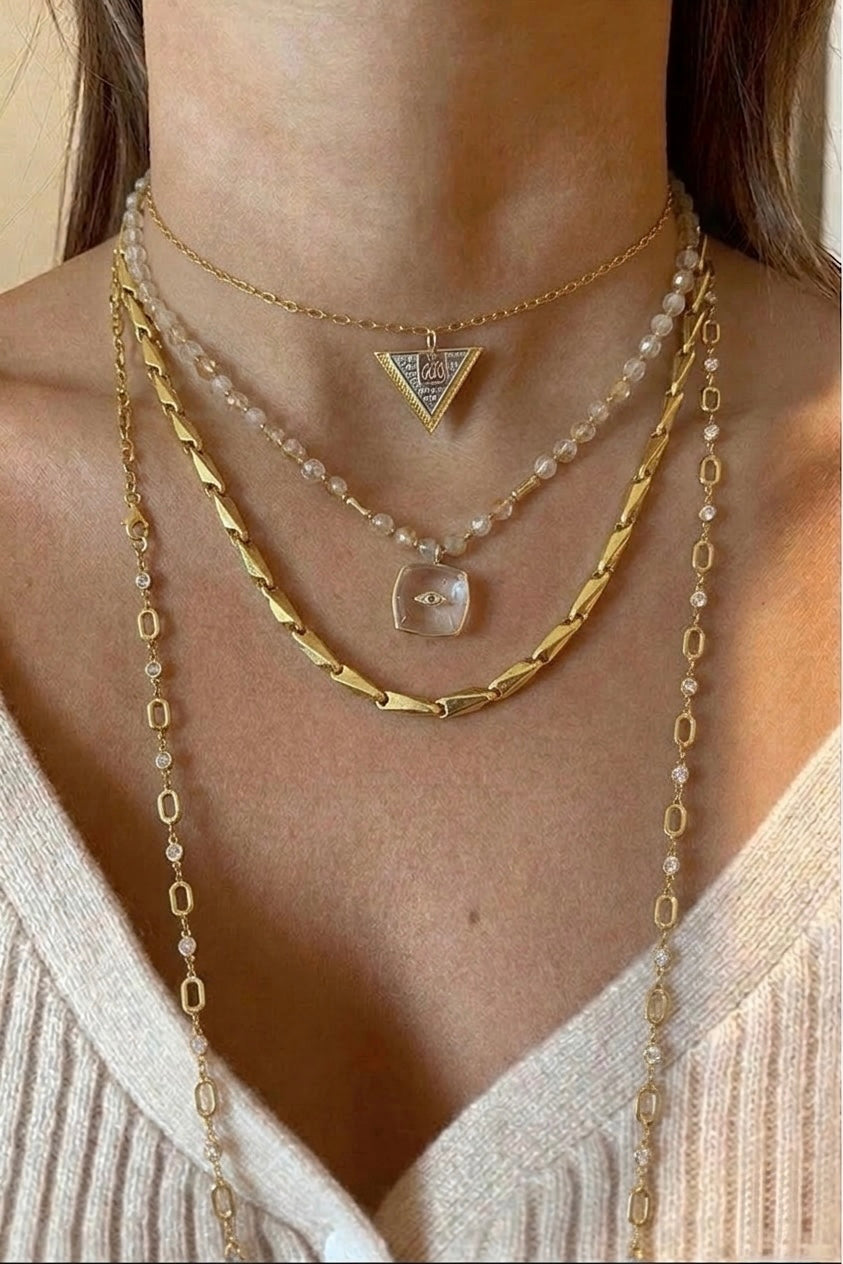 Üçgen Dua’lı Kolye