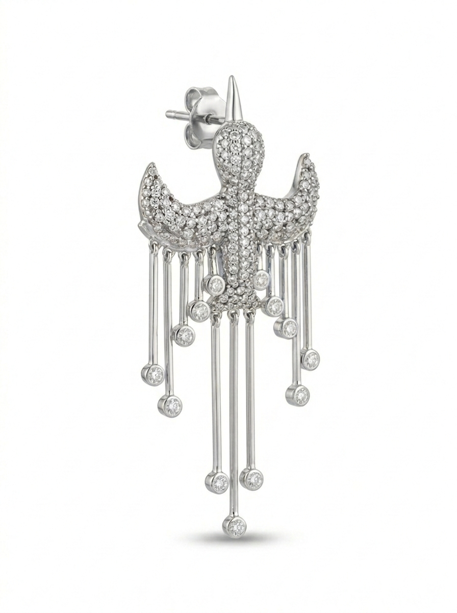 Kırlangıç Küpe Rodyum