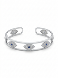 Eye White Cuff Bracelet