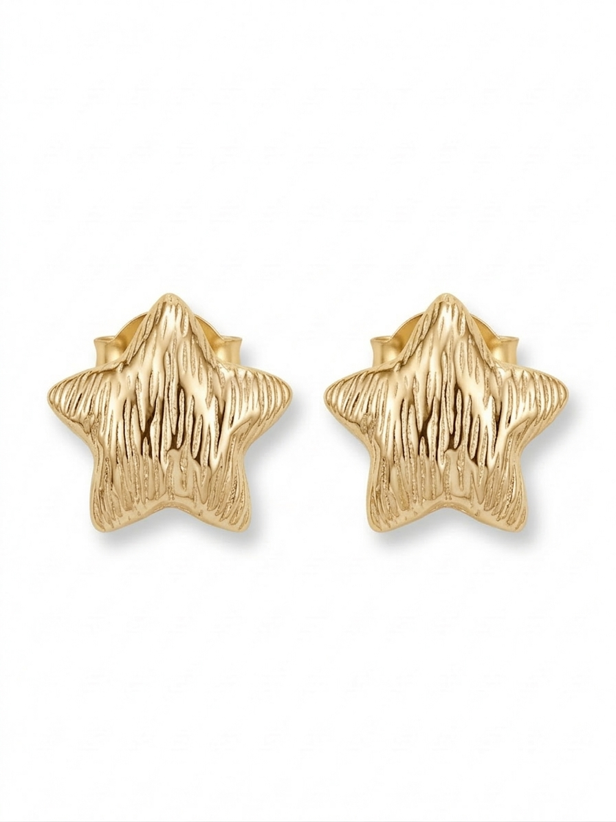 Yıldız Orta Boy Gold Küpe