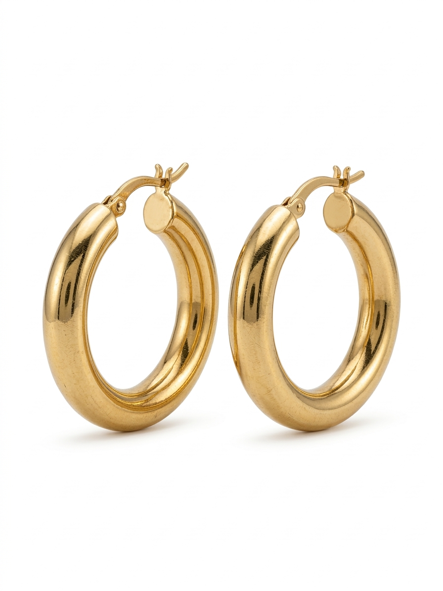 Gold Halka Küpe
