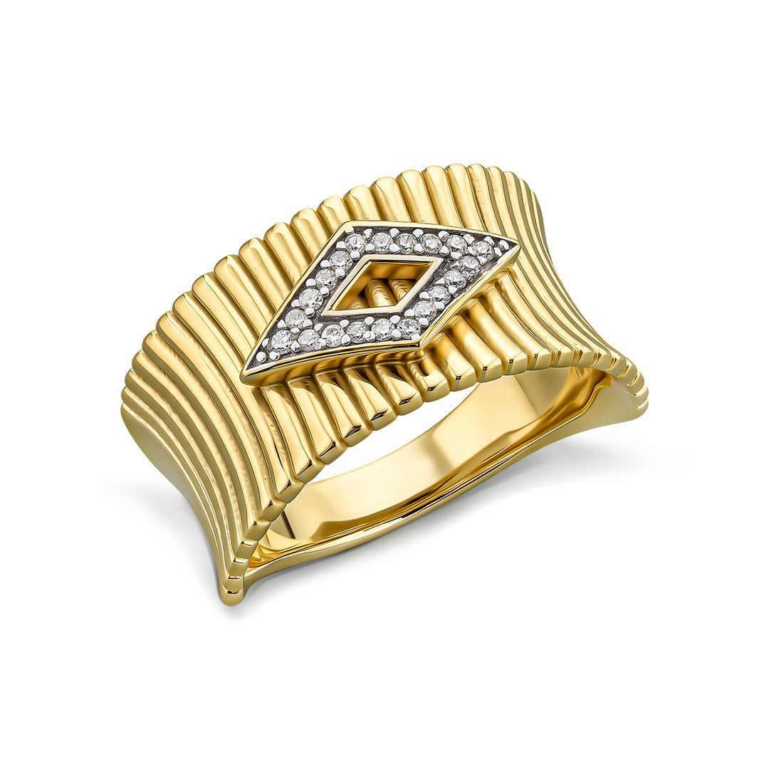 Çizgili Taşlı Yüzük